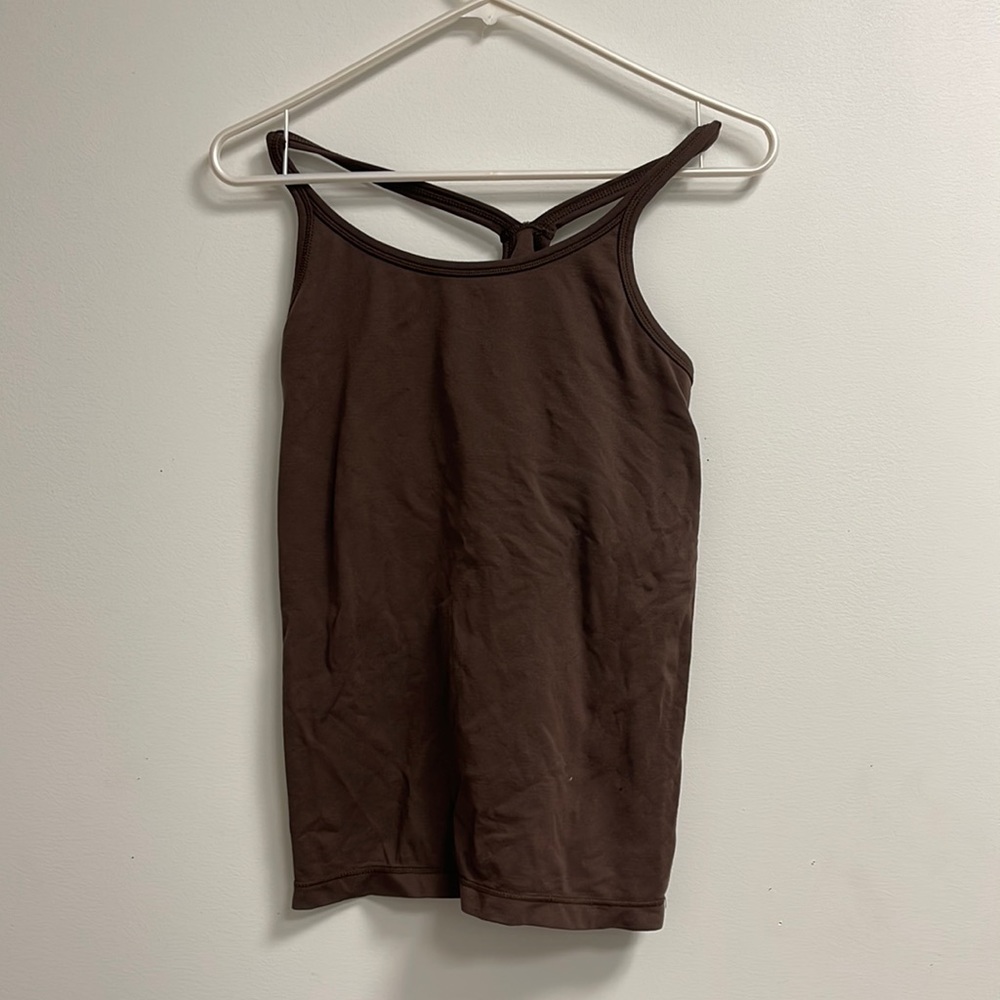 Brown workout tank